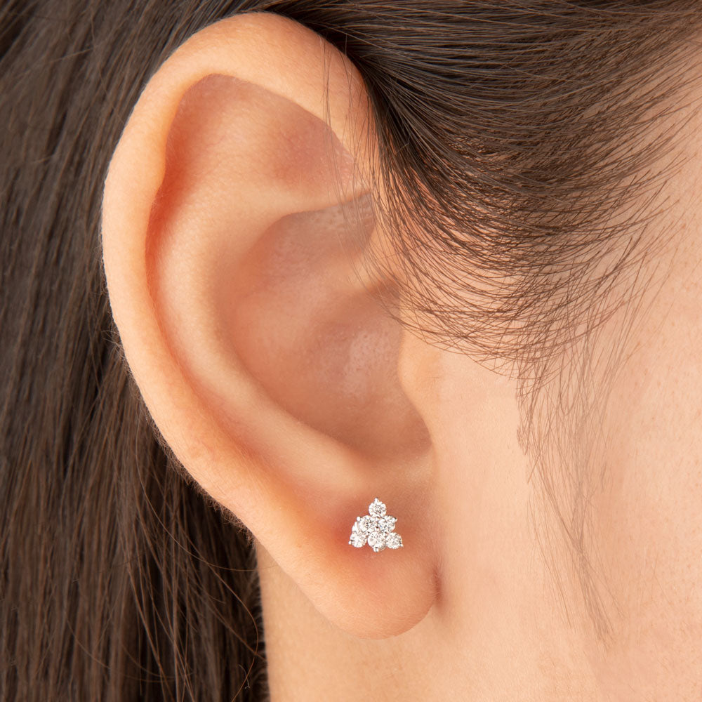 14K Rose Gold Diamond Earrings - 0.25ct SI-GH
