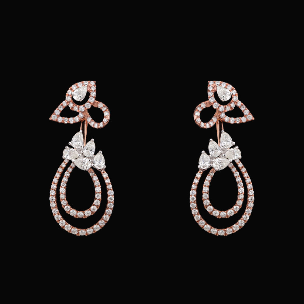 14K Rose Gold Diamond Earrings - 1.64ct SI-IJ
