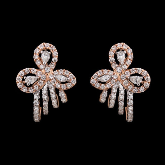 14K Rose Gold Diamond Earrings - 1.24ct SI-IJ