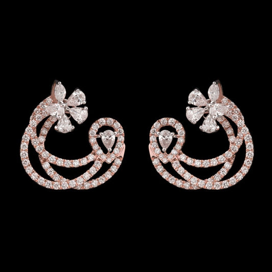 14K Rose Gold Diamond Earrings - 1.96ct SI-HIJ