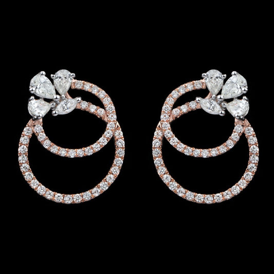 14K Rose Gold Diamond Earrings - 1.1ct SI-IJ