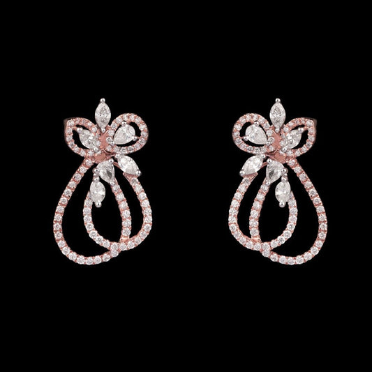 14K Rose Gold Diamond Earrings - 1.22ct SI-HIJ