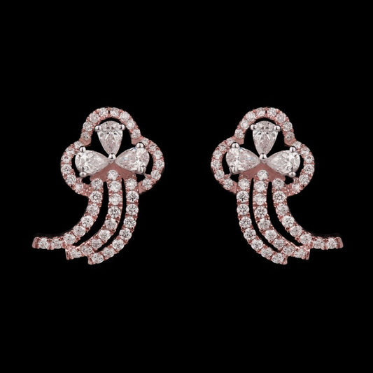 14K Rose Gold Diamond Earrings - 0.91ct VS-SI-FG