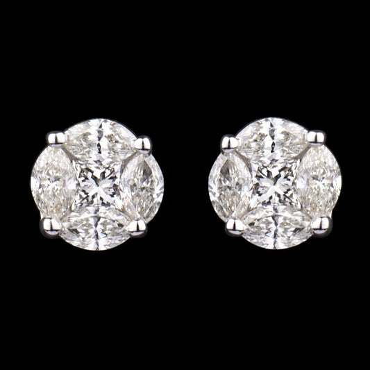 14K Rose Gold Diamond Earrings - 0.57ct SI-IJ