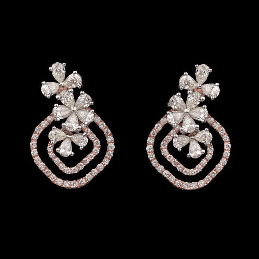 14K Rose Gold Diamond Earrings - 1.96ct SI-HIJ