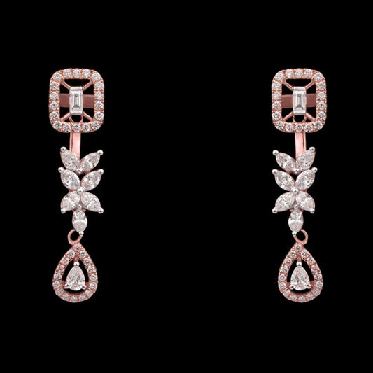14K Rose Gold Diamond Earrings - 1.68ct VS-FG