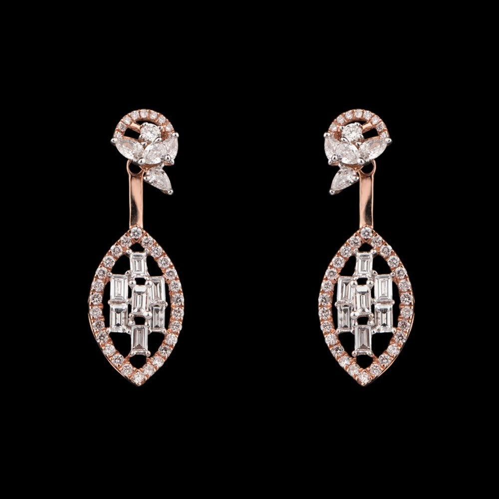 14K Rose Gold Diamond Earrings - 1.57ct VS-FG