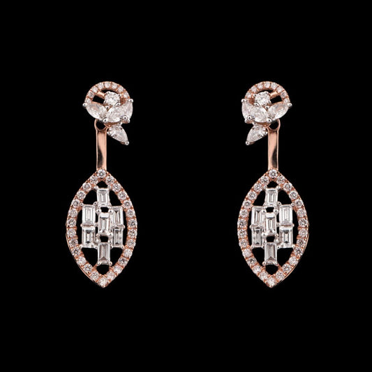 14K Rose Gold Diamond Earrings - 1.57ct VS-FG