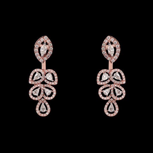 14K Rose Gold Diamond Earrings - 1.13ct SI-HIJ
