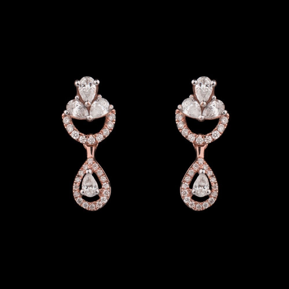 14K Rose Gold Diamond Earrings - 0.67ct SI-HI