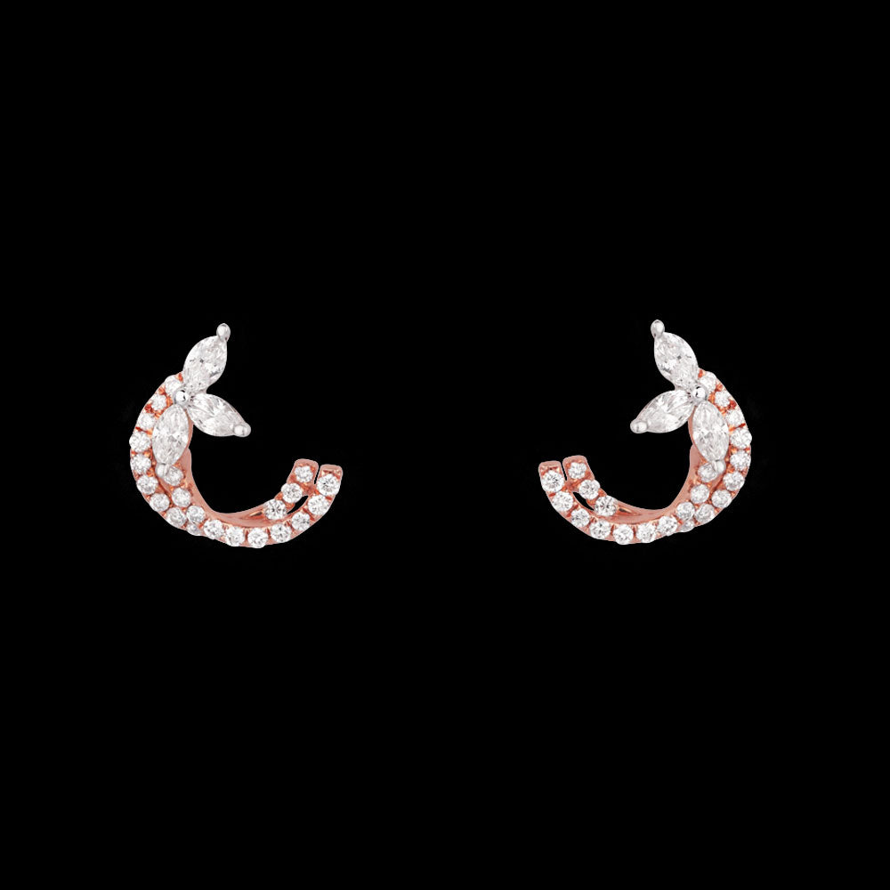 14K Rose Gold Diamond Earrings - 0.43ct SI-HI