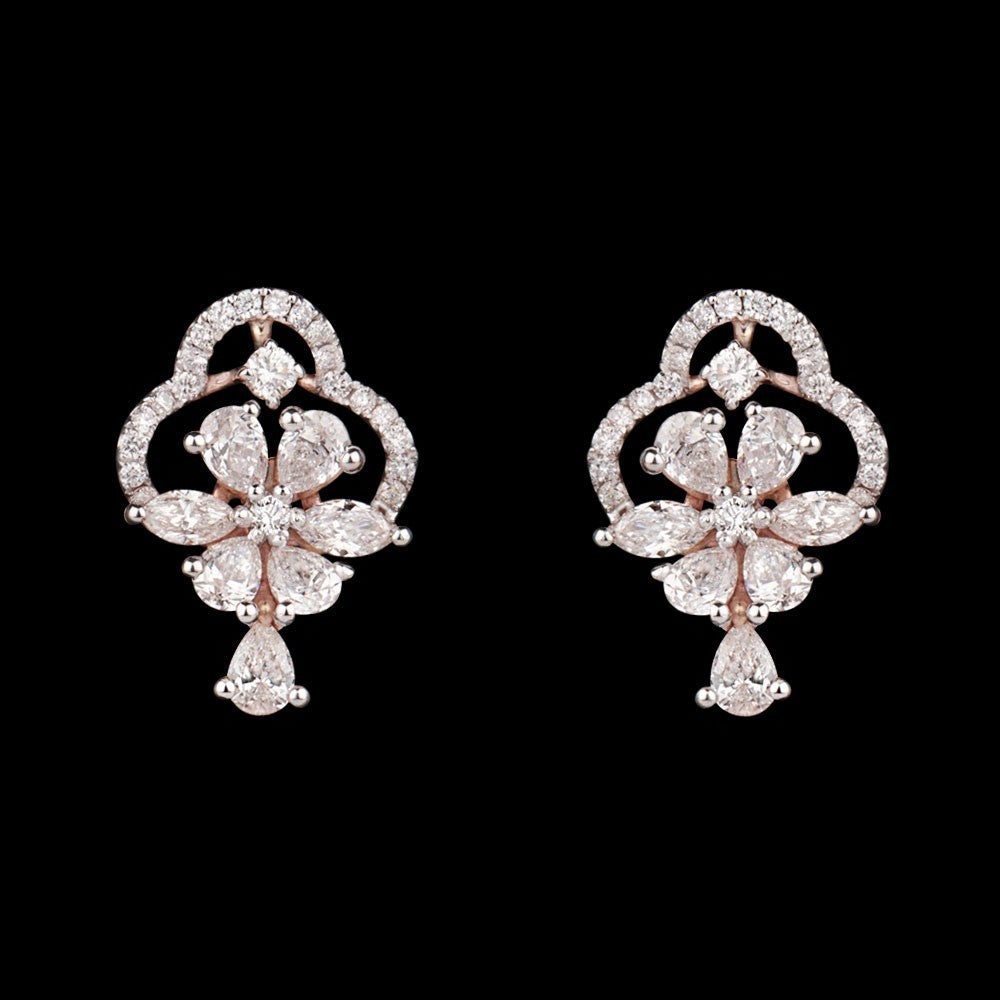 14K Rose Gold Diamond Earrings - 1.62ct VS-FG