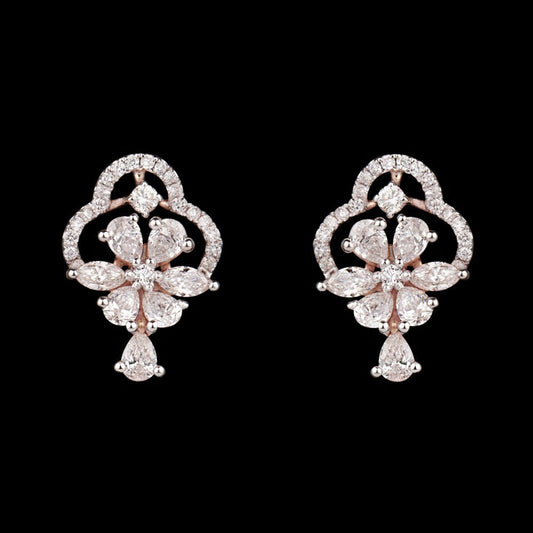 14K Rose Gold Diamond Earrings - 1.62ct VS-FG
