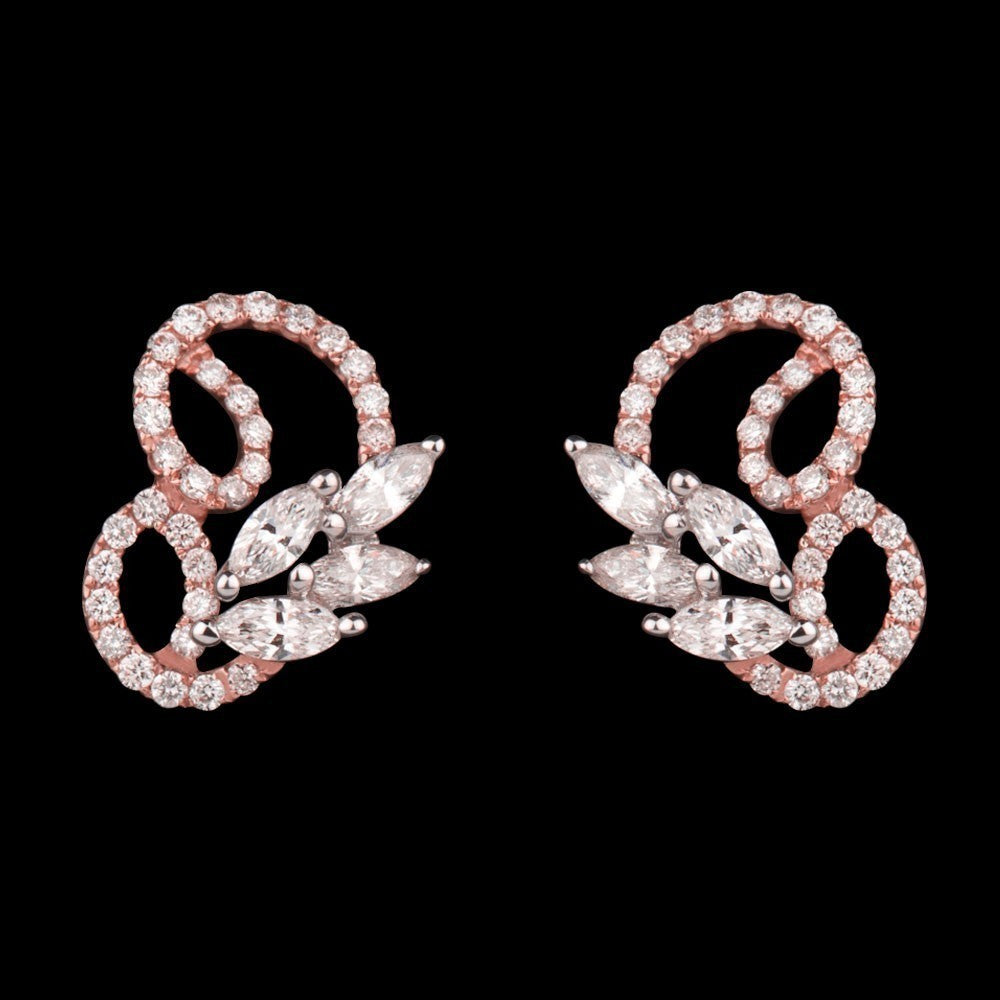 14K Rose Gold Diamond Earrings - 0.7ct SI-HI