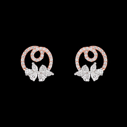 14K Rose Gold Diamond Earrings - 1.41ct VS-FG