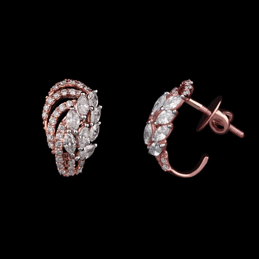 14K Rose Gold Diamond Earrings - 1.65ct VS-FG