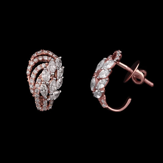 14K Rose Gold Diamond Earrings - 1.65ct VS-FG