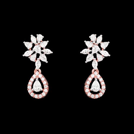 14K Rose Gold Diamond Earrings - 1.38ct VS-FG