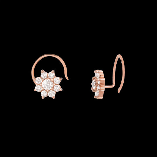 14K Rose Gold Diamond Nosepin - 0.13ct VS-SI-GH