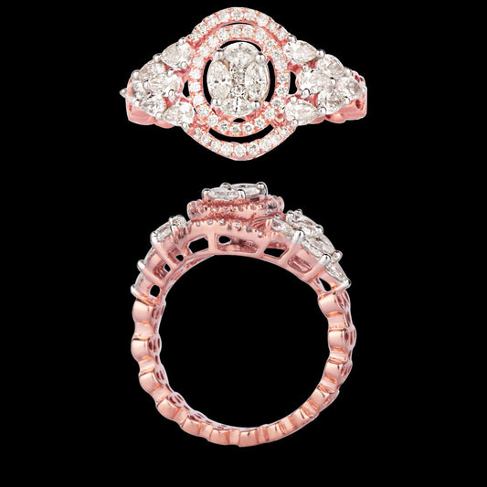 14K Rose Gold Diamond Ring - 1.17ct SI-GH