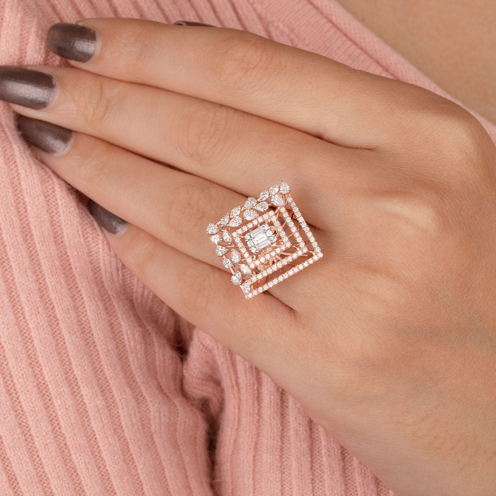 14K Rose Gold Diamond Ring - 1.43ct VS-FG