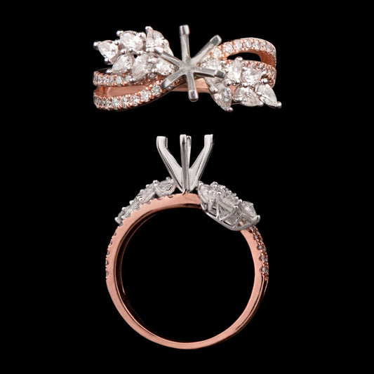 14K Rose Gold Diamond Ring - 0.97ct SI-HIJ