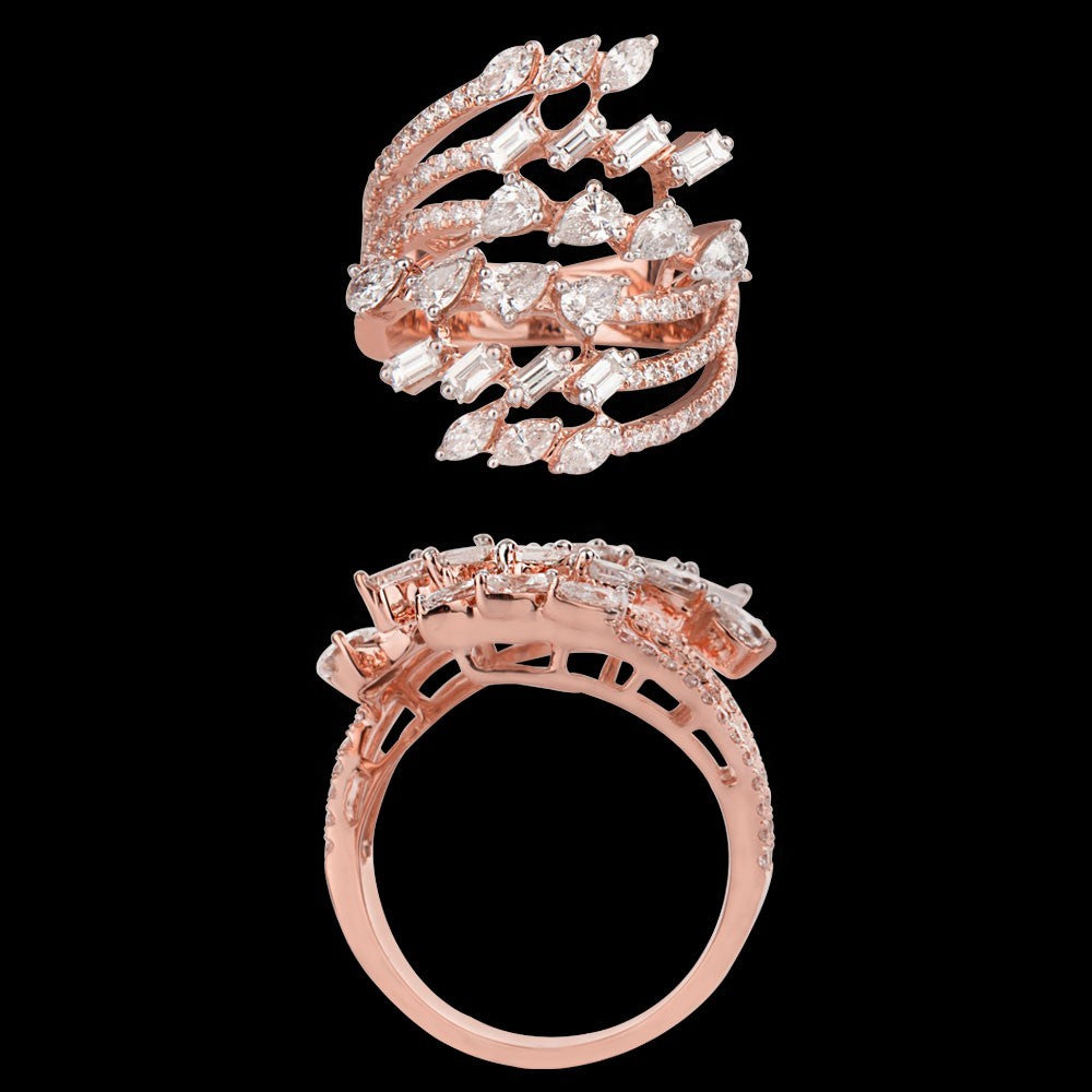 14K Rose Gold Diamond Ring - 2.18ct VS-FG