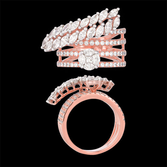 14K Rose Gold Diamond Ring - 2.53ct VS-FG
