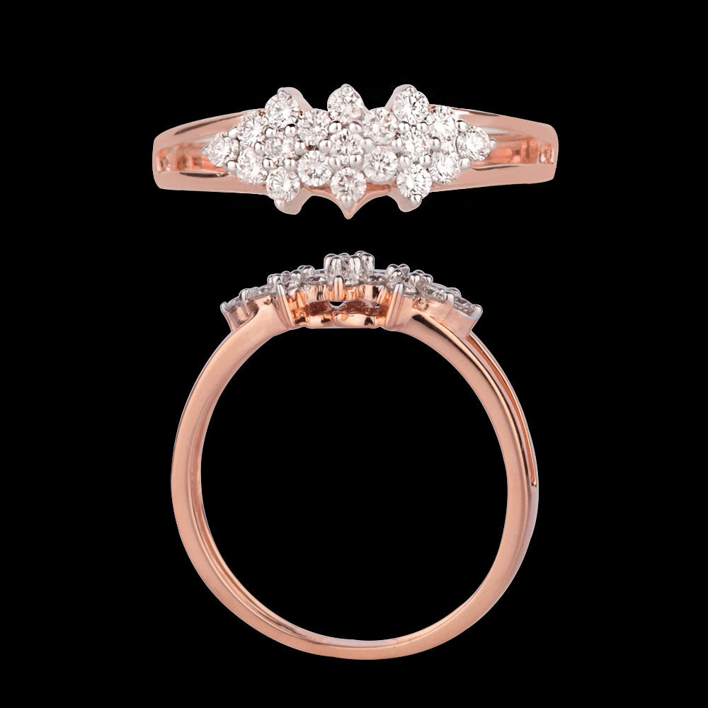 14K Rose Gold Diamond Ring - 0.33ct VVS-VS-HI