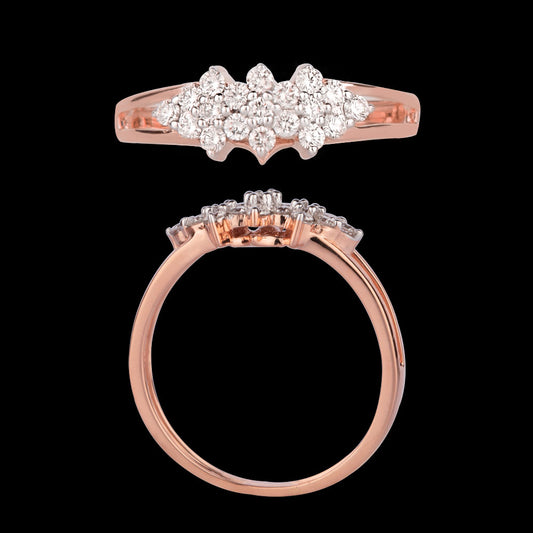 14K Rose Gold Diamond Ring - 0.33ct VVS-VS-HI