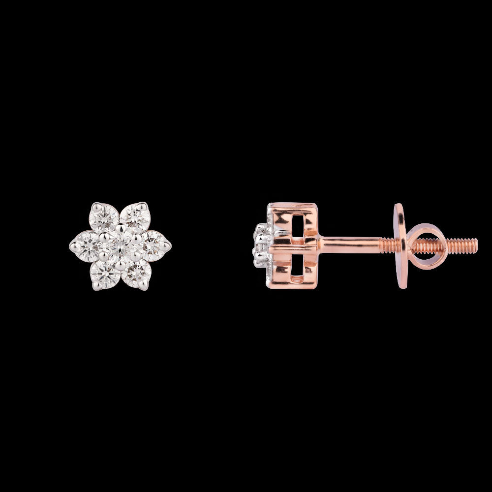 18K Yellow Gold Diamond Earrings - 0.549ct VVS-VS-GH
