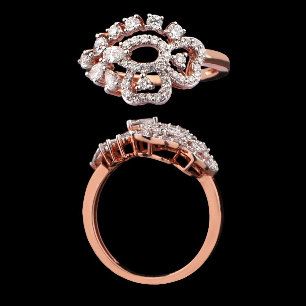 14K Rose Gold Diamond Ring - 0.73ct SI-GHI