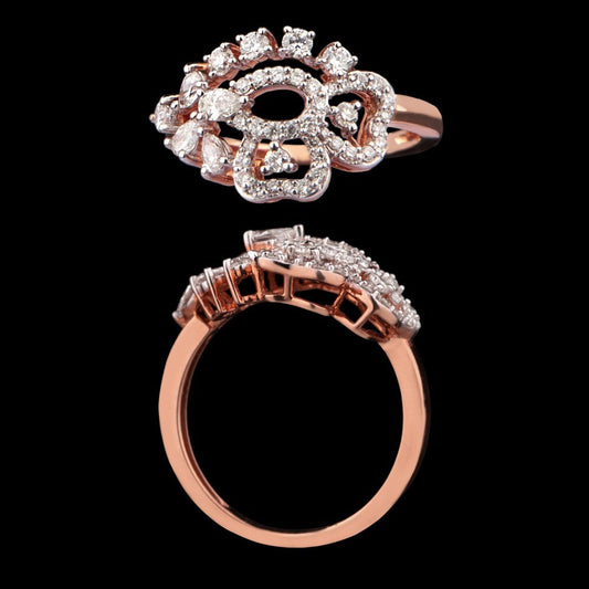 14K Rose Gold Diamond Ring - 0.73ct SI-GHI