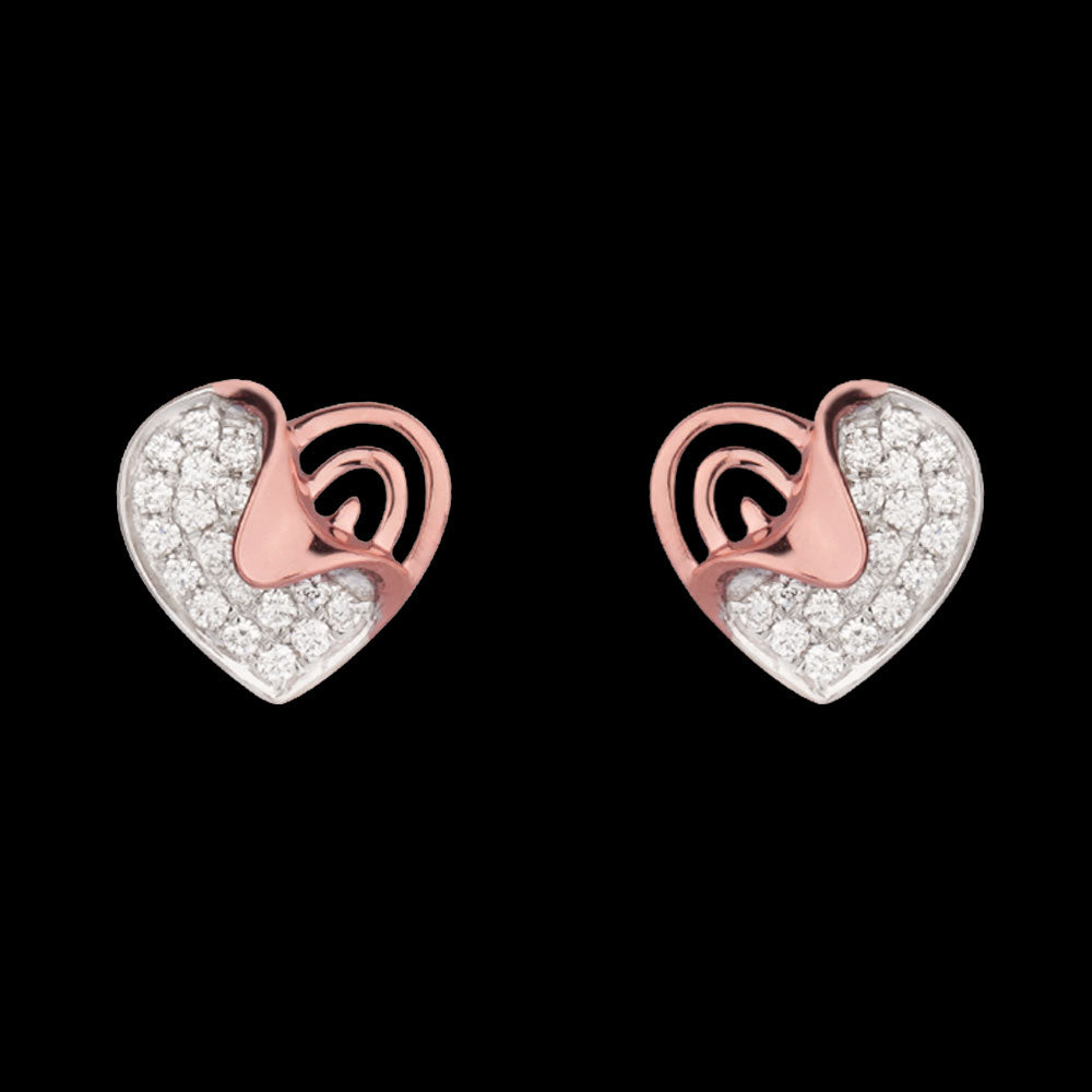 18K Rose Gold Diamond Earrings - 0.225ct VVS-VS-GH