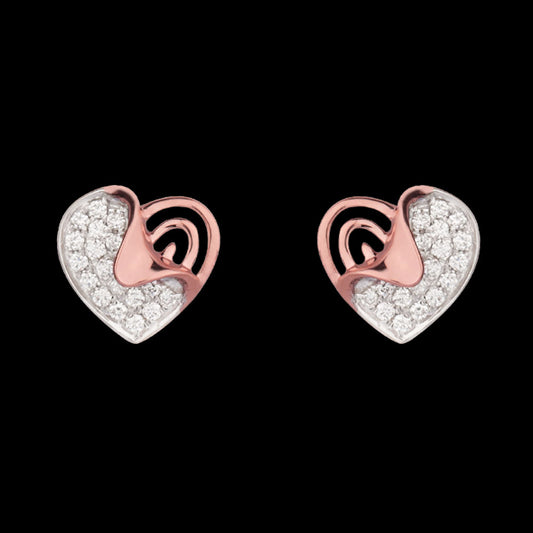 18K Rose Gold Diamond Earrings - 0.225ct VVS-VS-GH