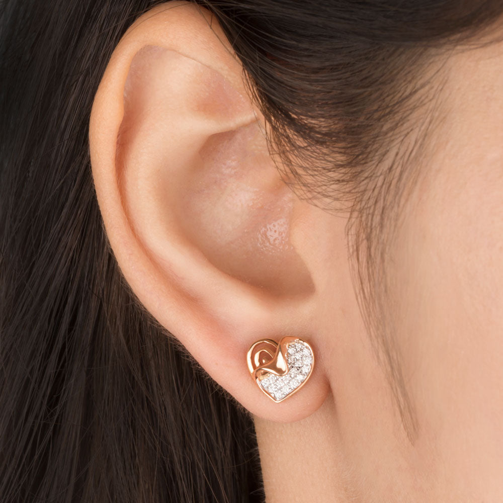 18K Rose Gold Diamond Earrings - 0.225ct VVS-VS-GH