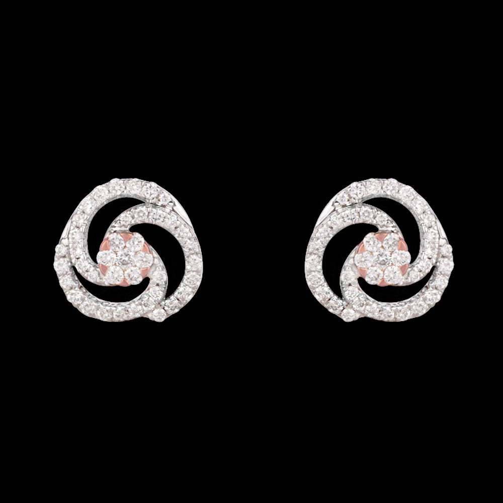 14K Rose Gold Diamond Earrings - 0.38ct VS-SI-FG