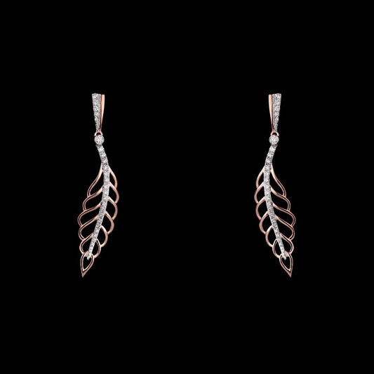 14K Rose Gold Diamond Earrings - 0.59ct VVS-VS-GH