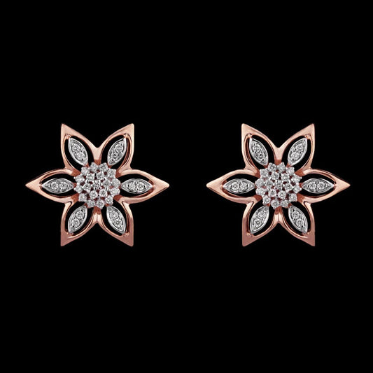 14K Rose Gold Diamond Earrings - 0.28ct VS-GH
