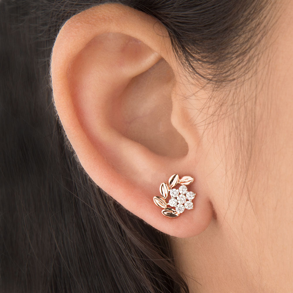 14K Rose Gold Diamond Earrings - 0.36ct VVS-VS-GH