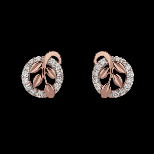 14K Rose Gold Diamond Earrings - 0.28ct VVS-VS-GH