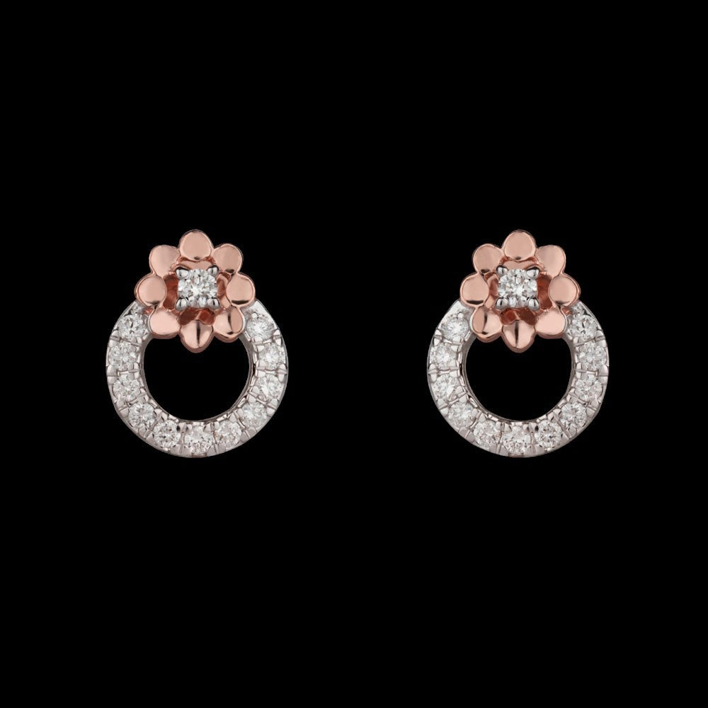 14K Rose Gold Diamond Earrings - 0.23ct VVS-VS-GH