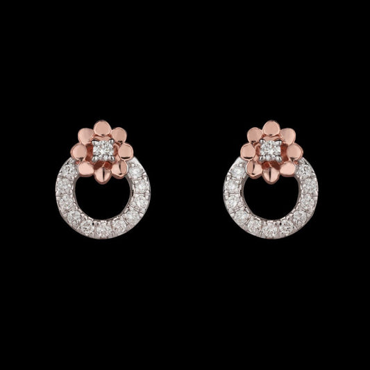 14K Rose Gold Diamond Earrings - 0.23ct VVS-VS-GH