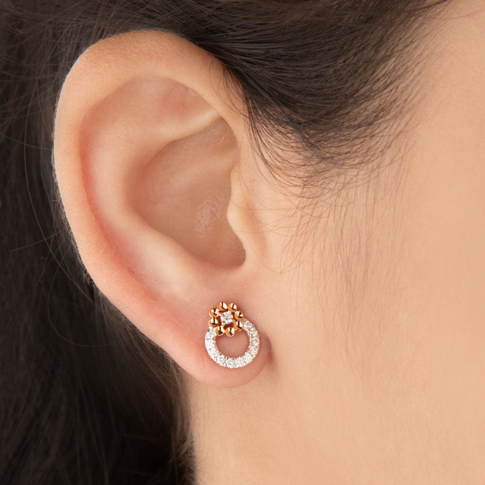 14K Rose Gold Diamond Earrings - 0.23ct VVS-VS-GH