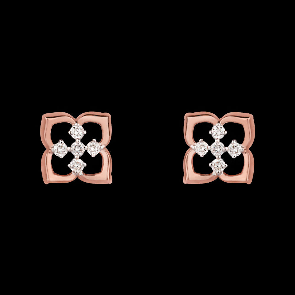 14K Rose Gold Diamond Earrings - 0.11ct VVS-VS-GH
