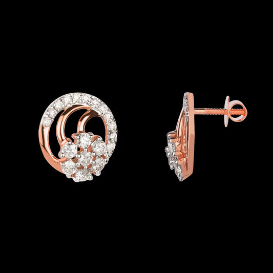 14K Rose Gold Diamond Earrings - 0.87ct VVS-VS-GH