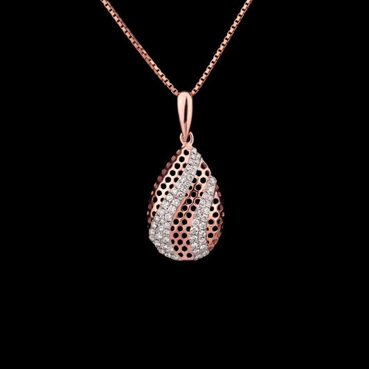 14K Rose Gold Diamond Pendant - 0.35ct VVS-VS-GH