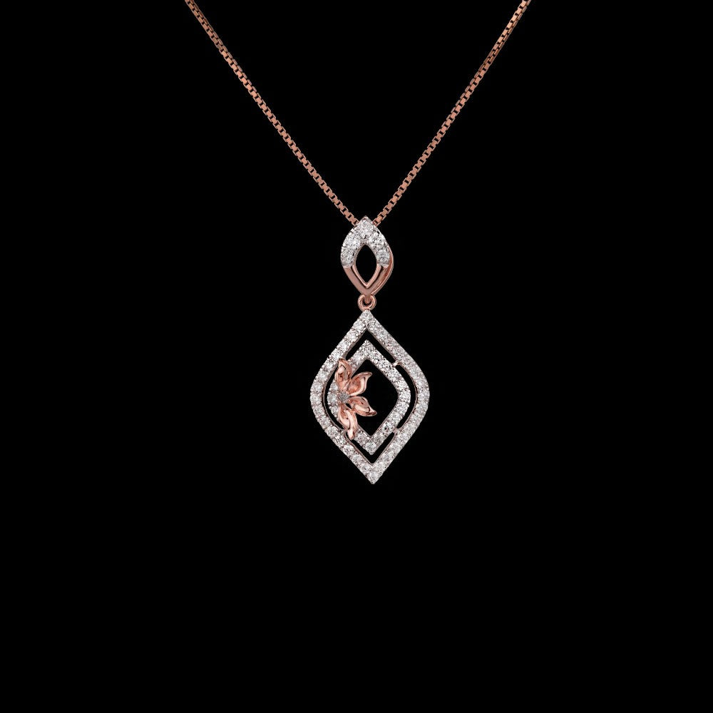 14K Rose Gold Diamond Pendant - 0.73ct VVS-VS-GH