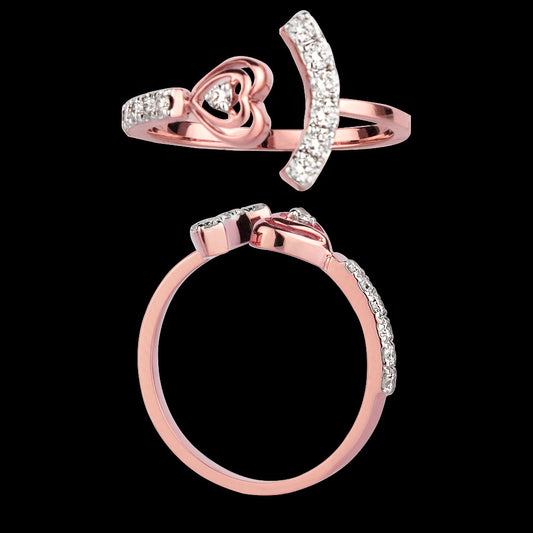14K Rose Gold Diamond Ring - 0.28ct VVS-VS-HI