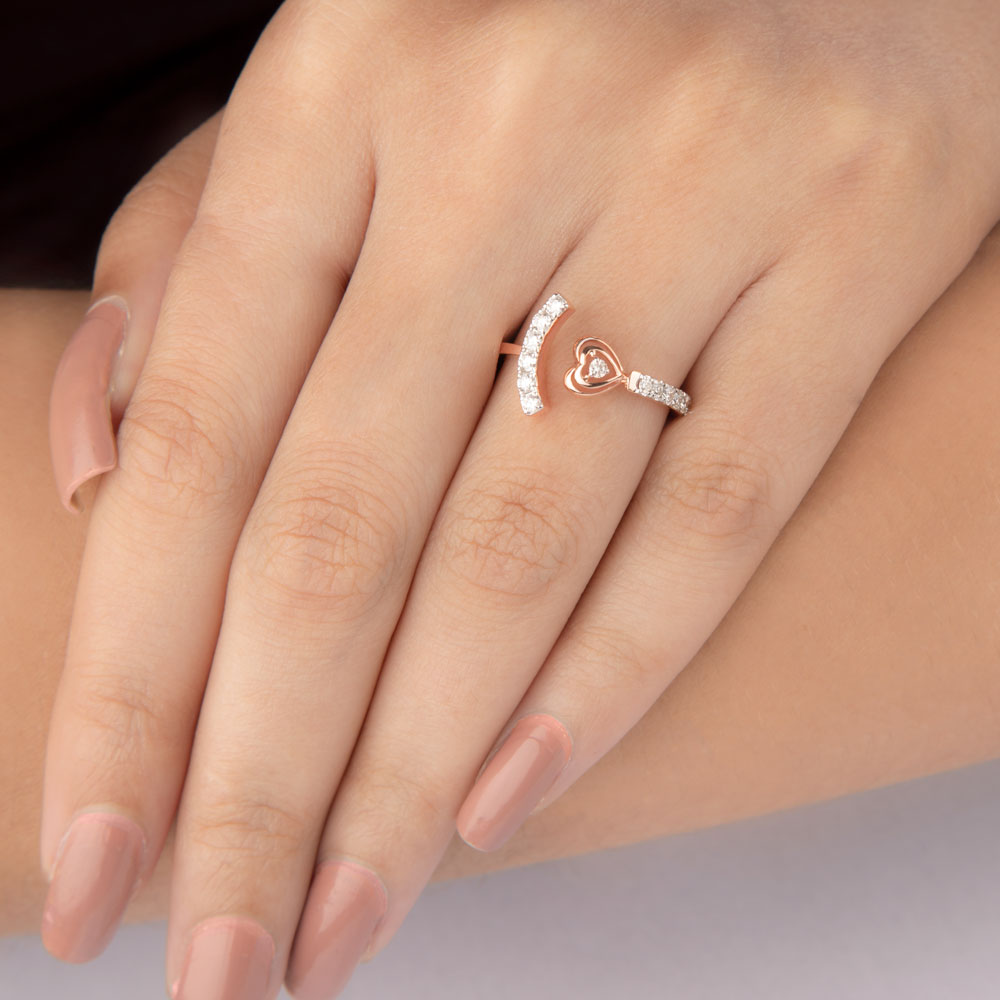 14K Rose Gold Diamond Ring - 0.28ct VVS-VS-HI